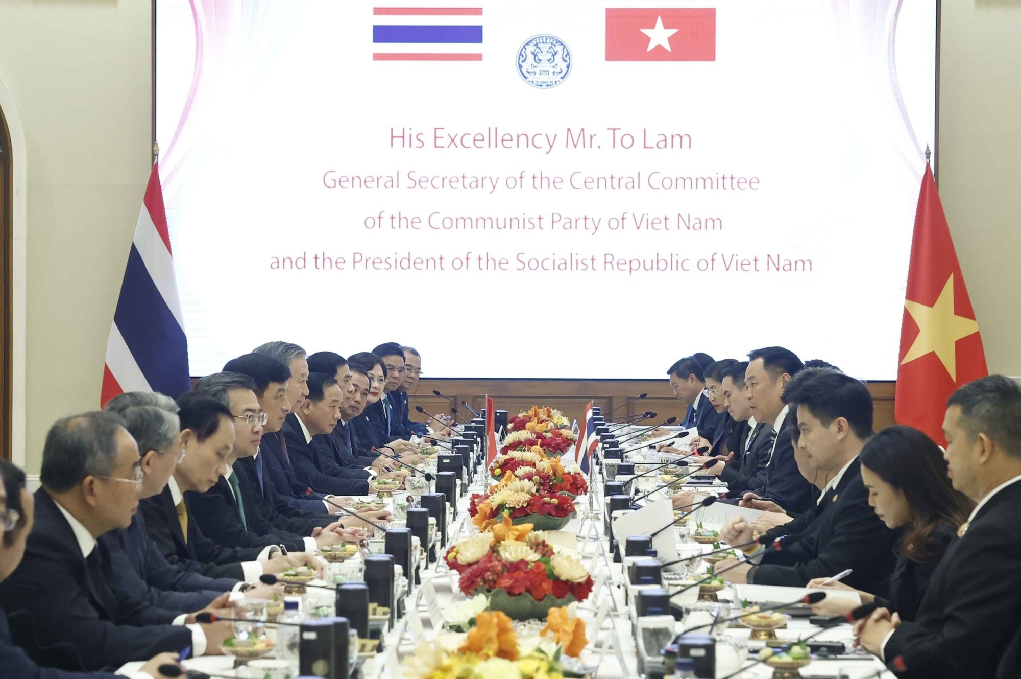 Tổng Bí thư, Chủ tịch nước Tô Lâm hội đàm với Thủ tướng Thái Lan Anutin Charnvirakul - Ảnh 3.